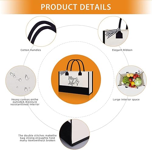 Miniatura 3 de Bolsa de regalo para mamá y mamá, artículos esenciales para mamá, hospital, compras, bolsa de viaje, Mamá Mamá Me gusta