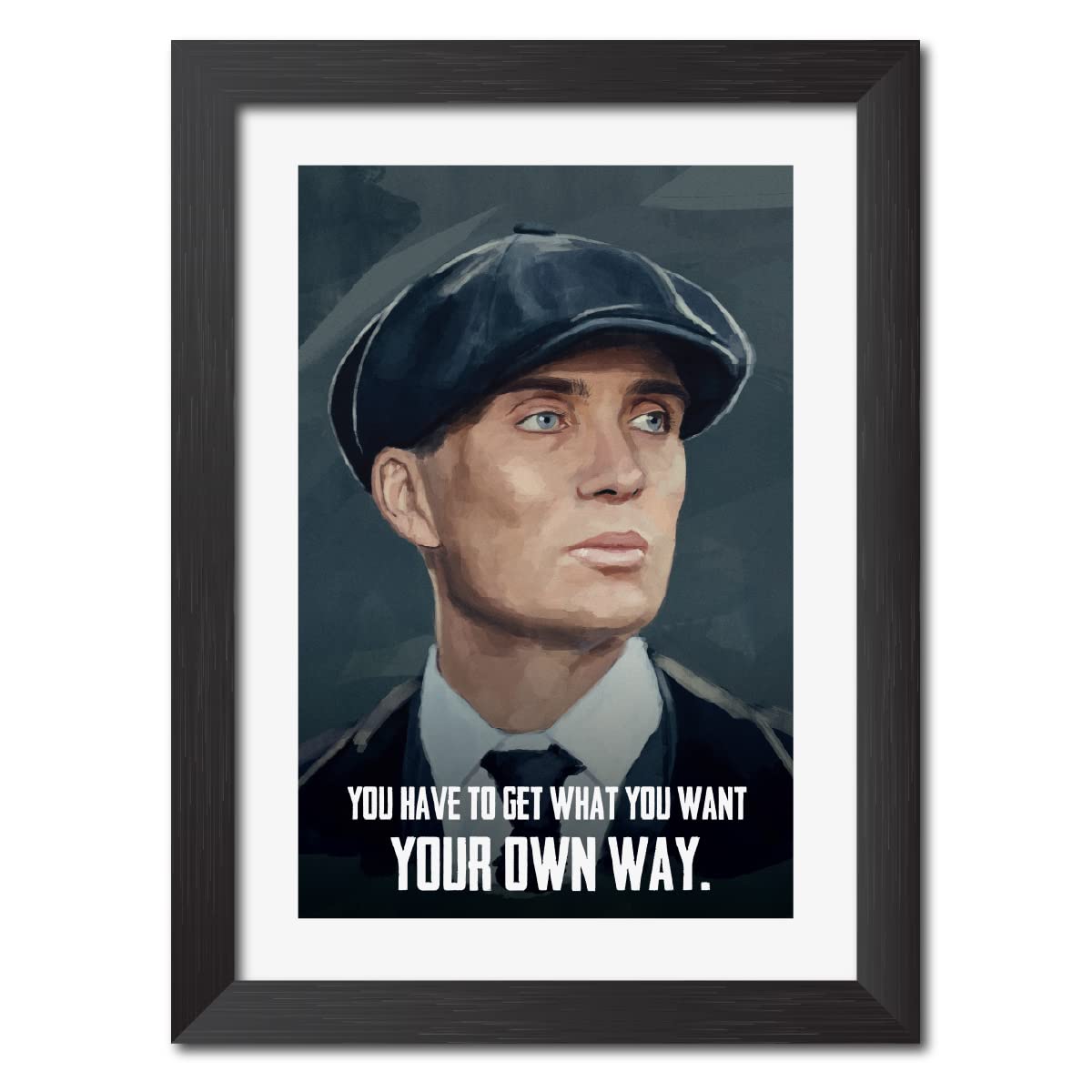 inspire TA Peaky Blinders Framed Poster Thomas Shelby Motivational Quotes Inspirational Webseries Painting For Room & Office (12 inch x 9inch)