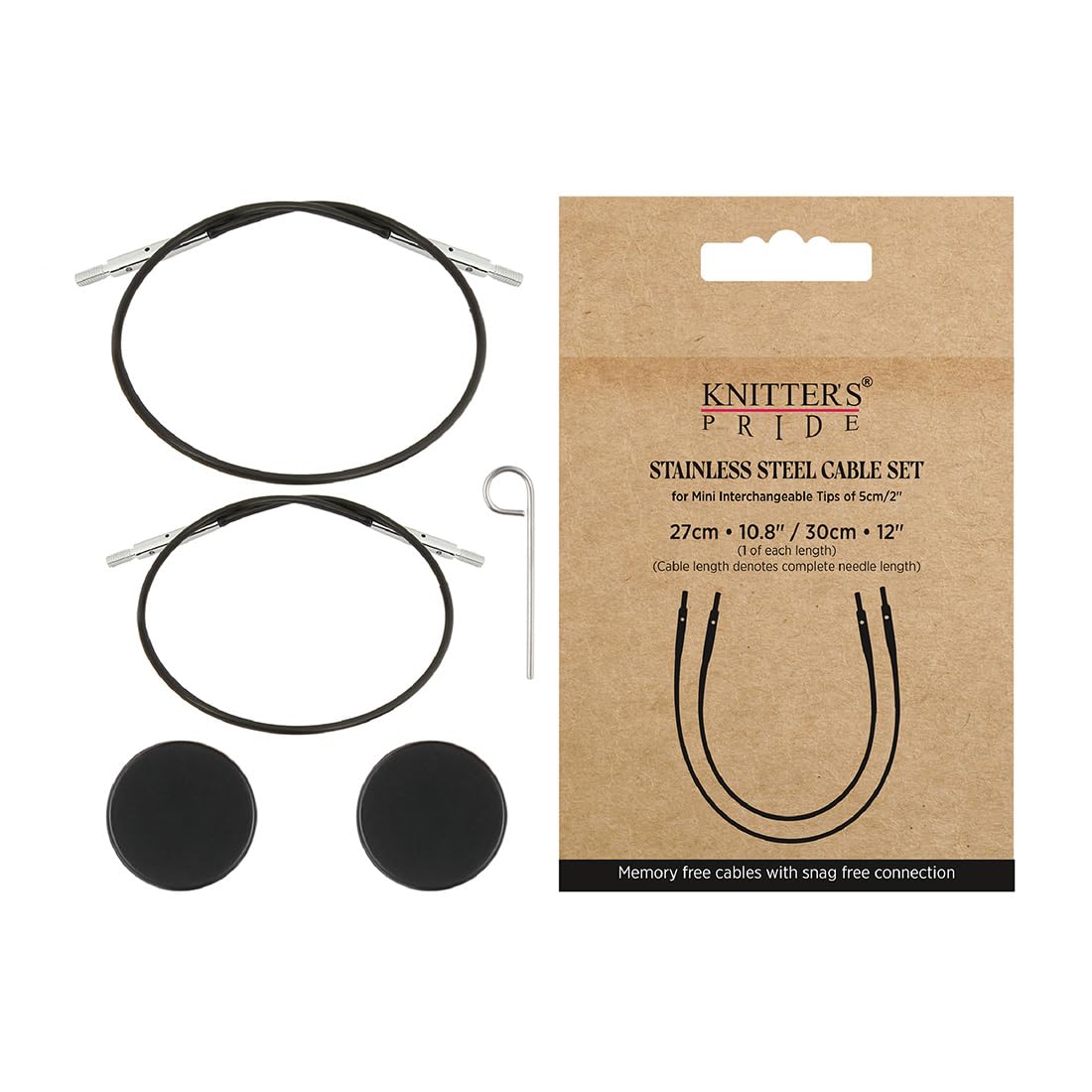 Knitter's Pride mini Interchangeable Cable for 27–30 cm Needles, 1 piece, Black