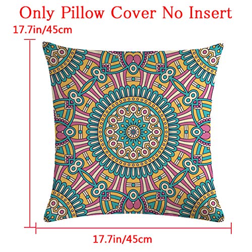 Hodeacc 6 Stück Moderne Mandala Kissenbezüge, Bohemian Throw Kissenbezüge Hippie Kissenbezüge für Sofa Couch Bed Chair… – Bild 7