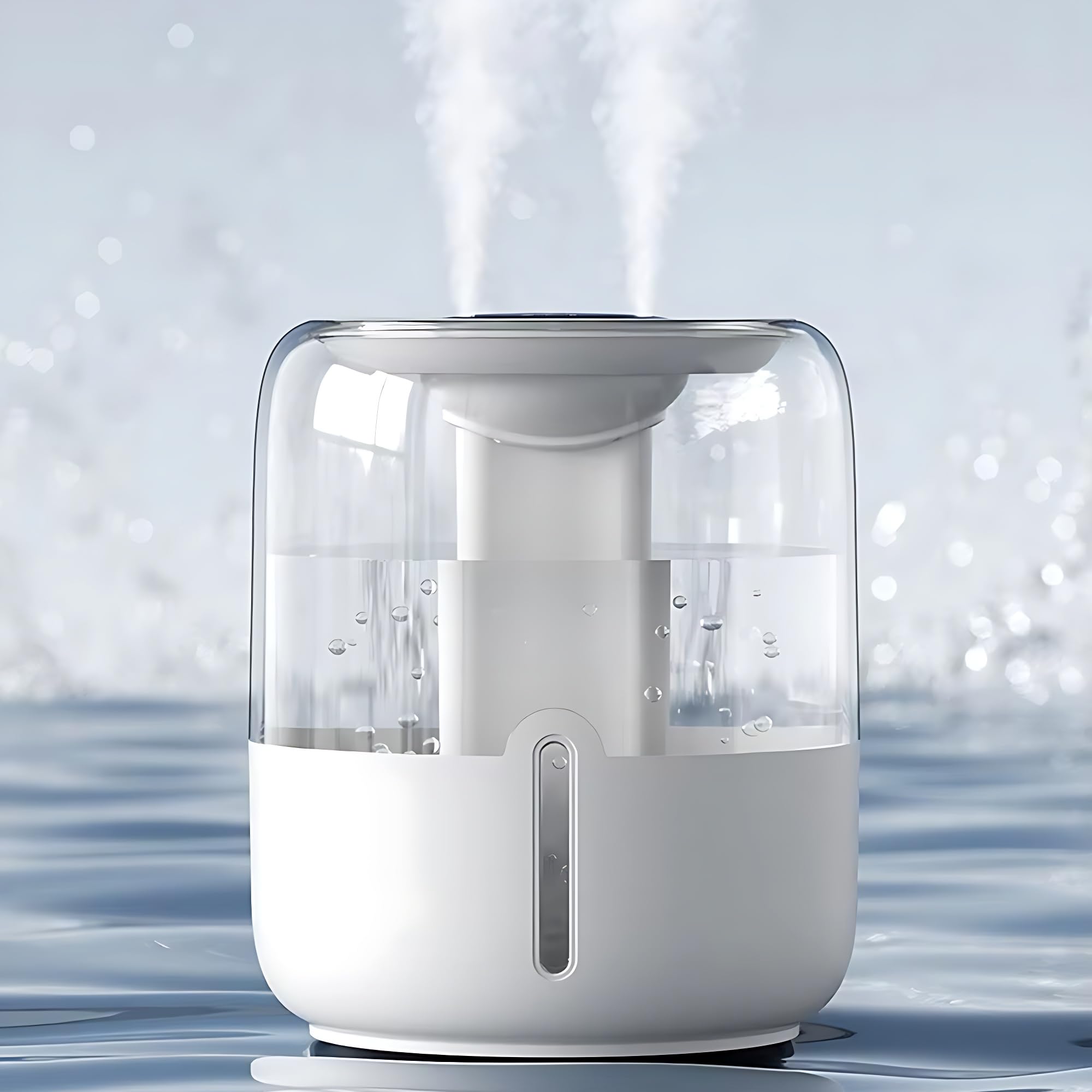 Humidificateur 6,8 L double port : haute autonomie et technologie silencieuse