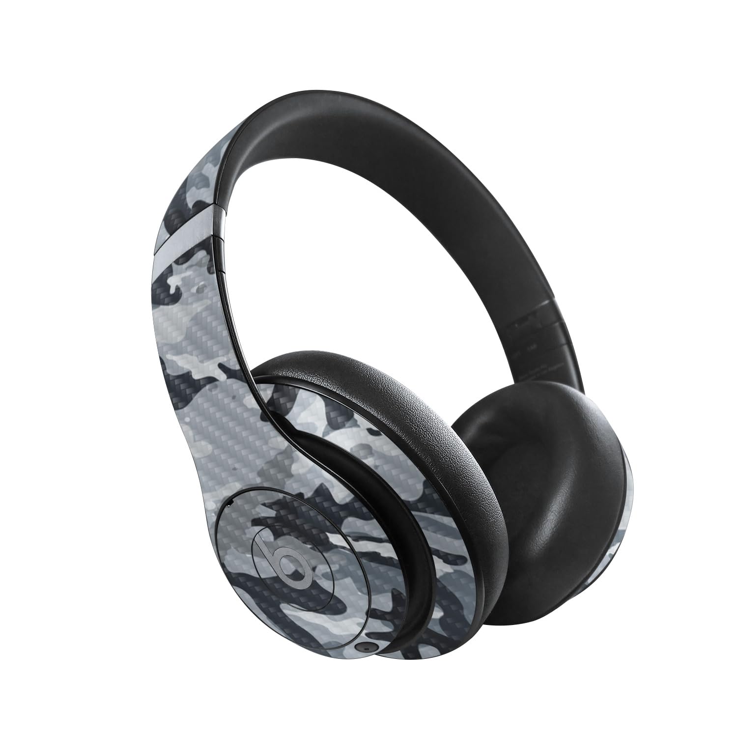 MightySkins Carbon Fiber Skin Compatible with Beats Studio Pro - Gray Camouflage | Protective, Durable Textured Carbon Fiber Finish | Easy to Apply