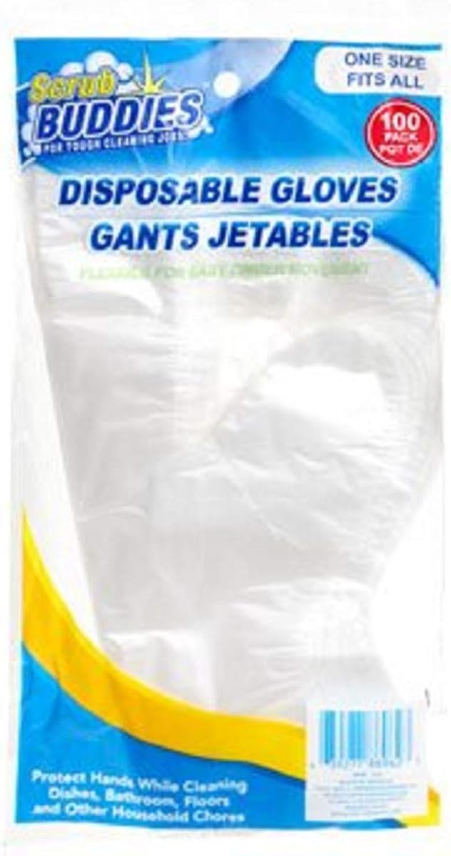 DISPOSABLE HOUSEHOLD CHORES CLEANING GLOVES 100 COUNT, PAINTING, HAIR COLORING, HAND PROTECTION
