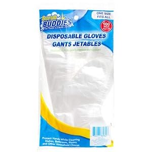 DISPOSABLE HOUSEHOLD CHORES CLEANING GLOVES 100 COUNT PAINTING HAIR COLORING HAND PROTECTION