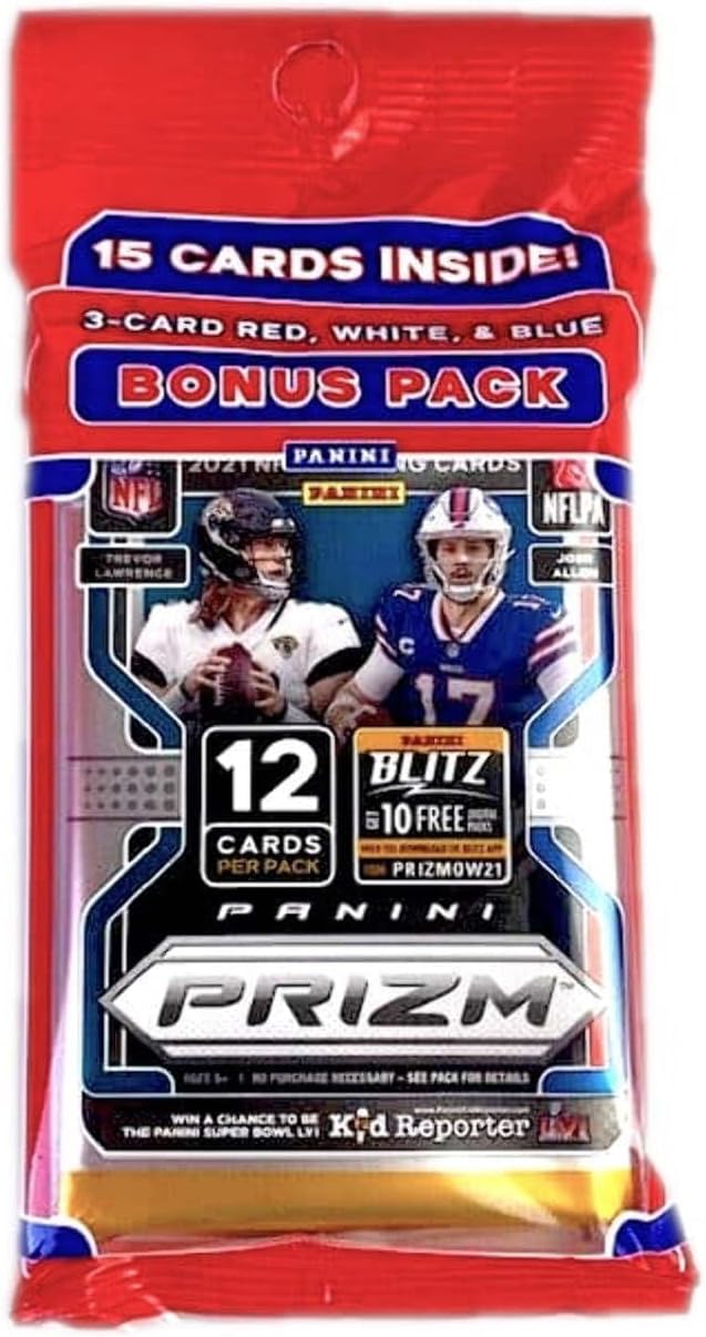 2021 Panini Prizm Football Cello Pack Plus Bonus Pack (15 Total Cards)