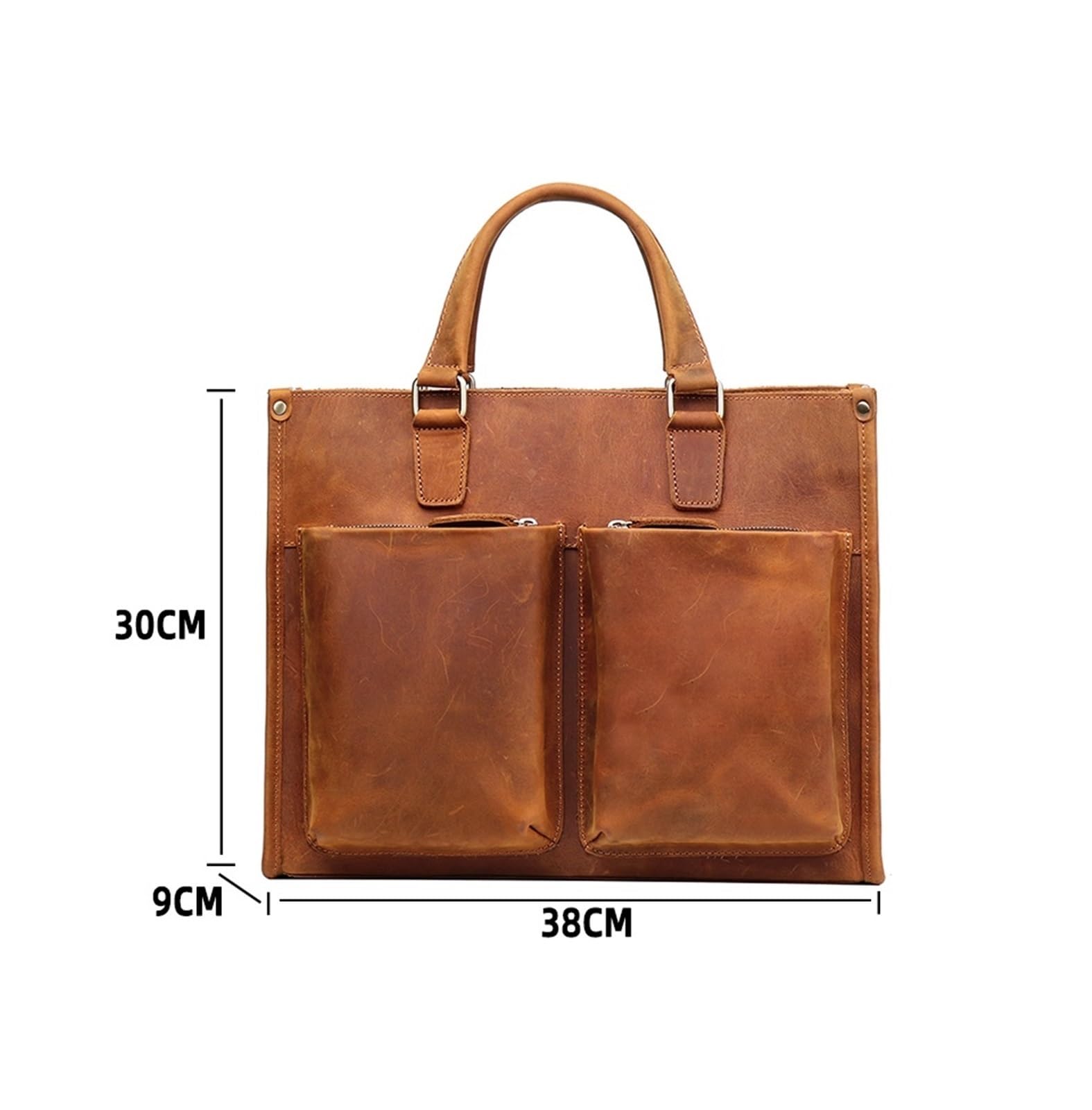 Cartella da Uomo, Borsa, a Tracolla, Lavoro in Vera Pelle, alla Moda for Laptop 16 Pollici,Cartella