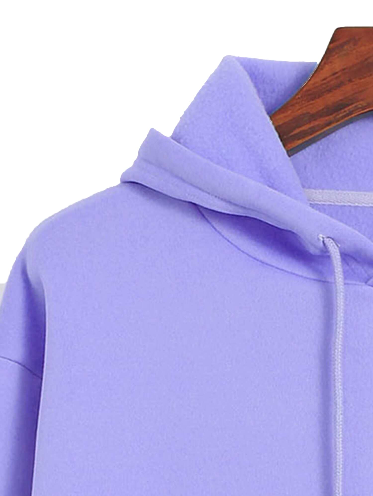 TOPLOT Men's Causal Solid Woolen Blend Hoodie with Hooded Neck (Mens-Hoodie-5047-Purple-M) 1