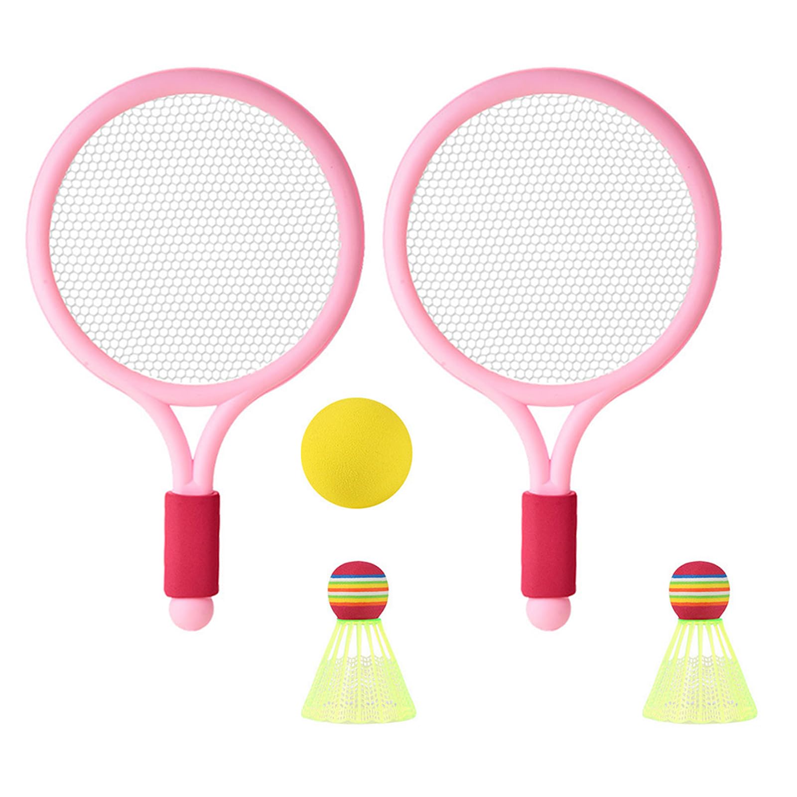 Juego de raqueta de tenis para niños, raqueta de bádminton con tenis y 2 volantes para interiores y exteriores, juego de playa