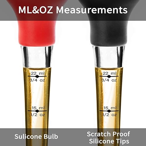 Miniatura 4 de Baster de Pavo de Grado Alimentario para Cocinar y Untar, Bombilla Redonda Desmontable, Baster para Cocinar Bueno para Carne de Aves de Corral,