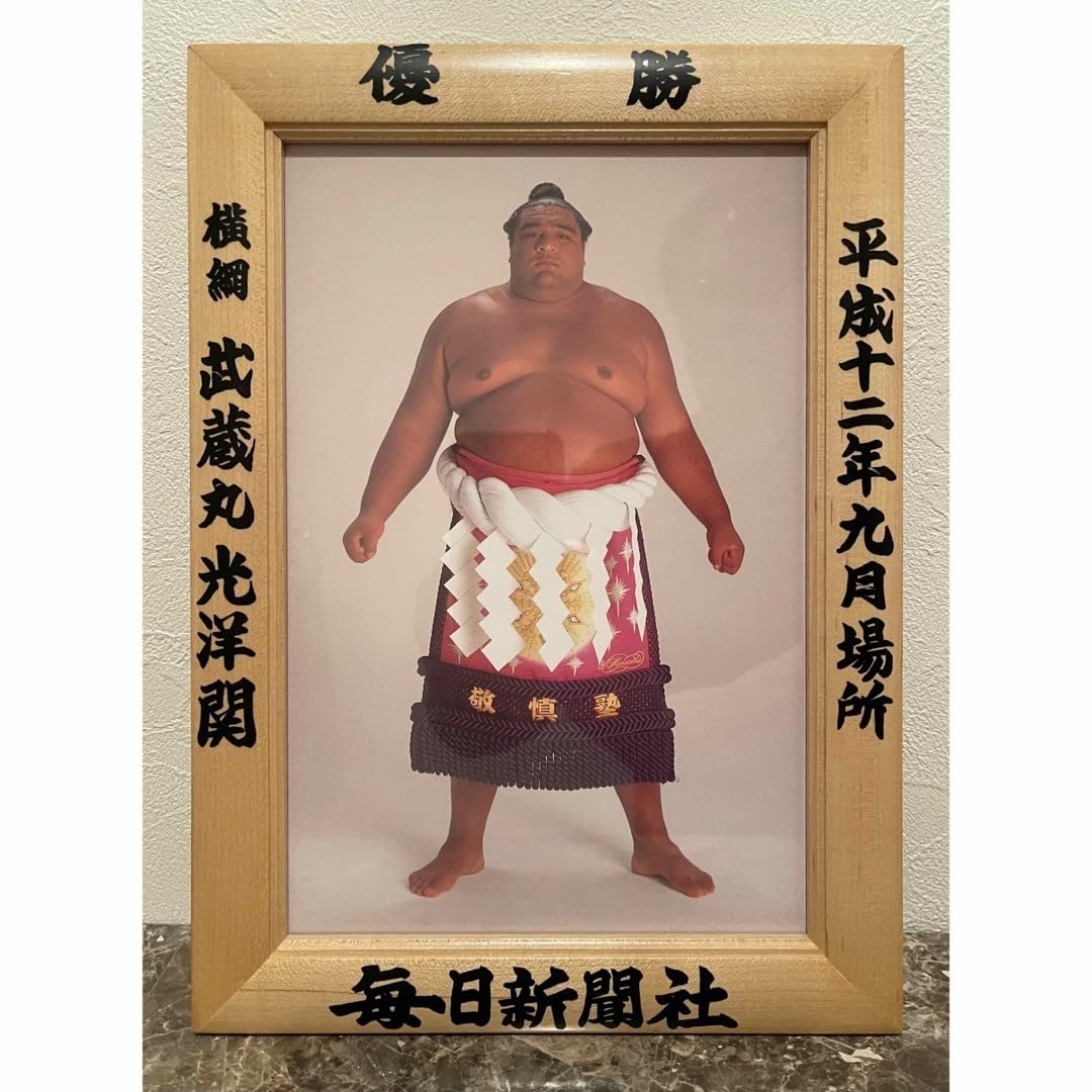 Amazon.co.jp: 大相撲 優勝額 曙 武蔵丸 小錦 セット 横綱 大関