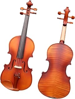 バイオリンセット 初心者向けエントリーレベルバイオリン（無垢材）ハンドチューニング 強化マット仕上げ ナツメ(1/2)