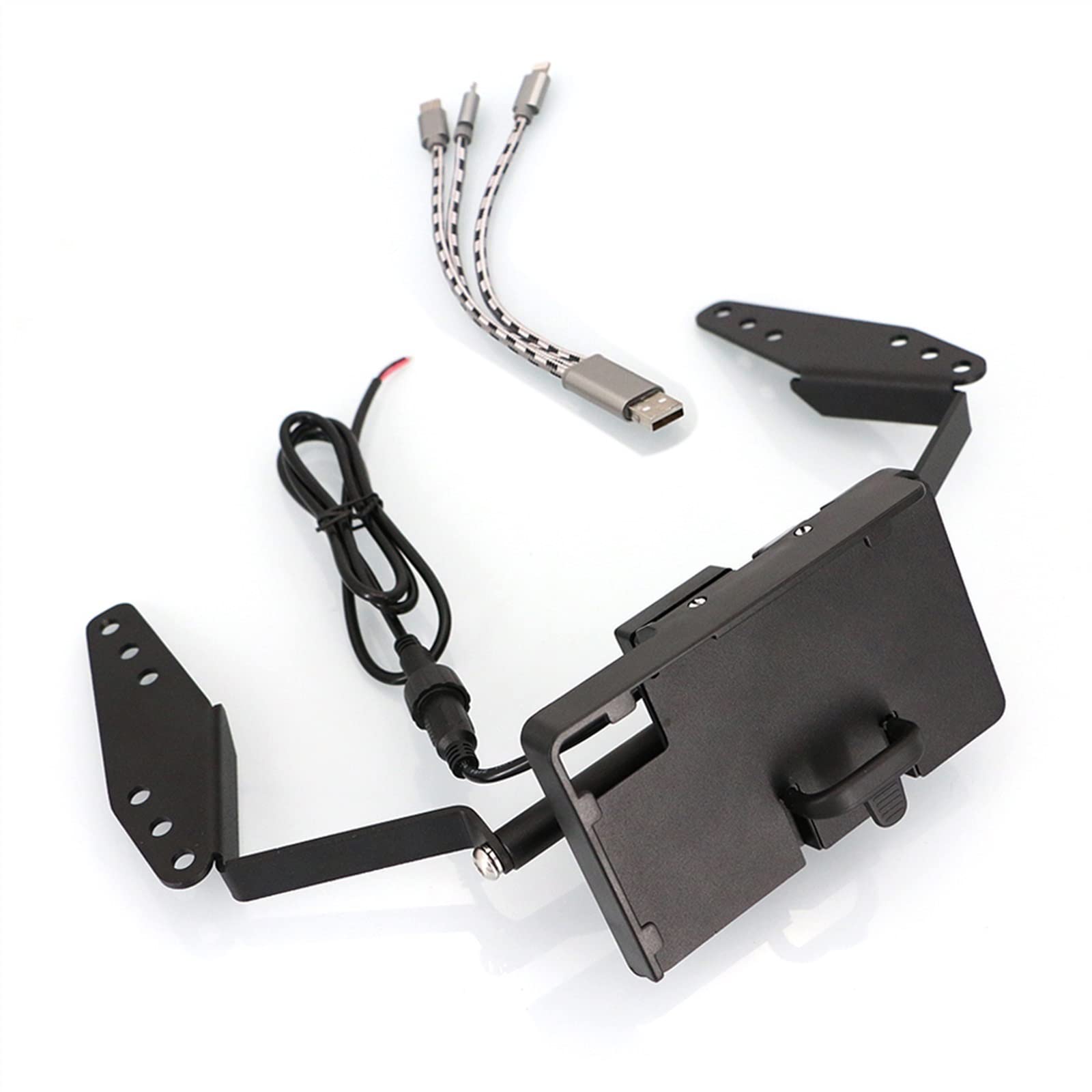 Support téléphone anti-vibration moto avec plaque GPS stable DL650 - 4