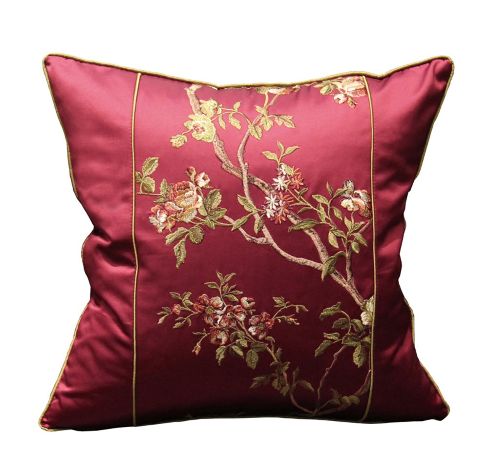 Taie d'oreiller chinoise 50x50cm idéale pour créer un coin lecture zen dans votre salon