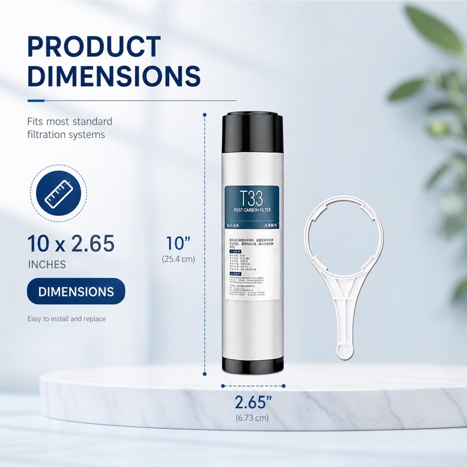 Lot De 4 Cartouches Filtrantes À Charbon Actif Post-filtration De 10", Adaptées Aux Réfrigérateurs, Machines À Glaçons,cafetières Et Purificateurs D'eau À Osmose Inverse