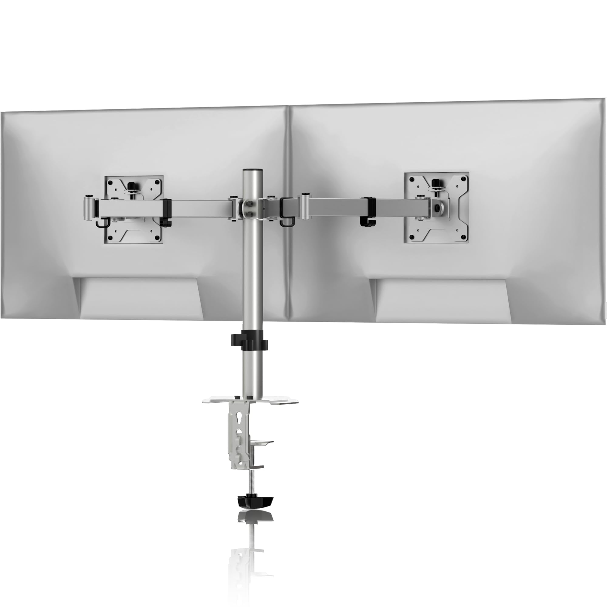 Pholiten Dual Monitor Stand, Heavy Duty Adjustable Monitor Arm Desk Mount for 2 Screens up to 38Inches, Tilt, Swivel, Rotate, Supports Tilt, Swivel,