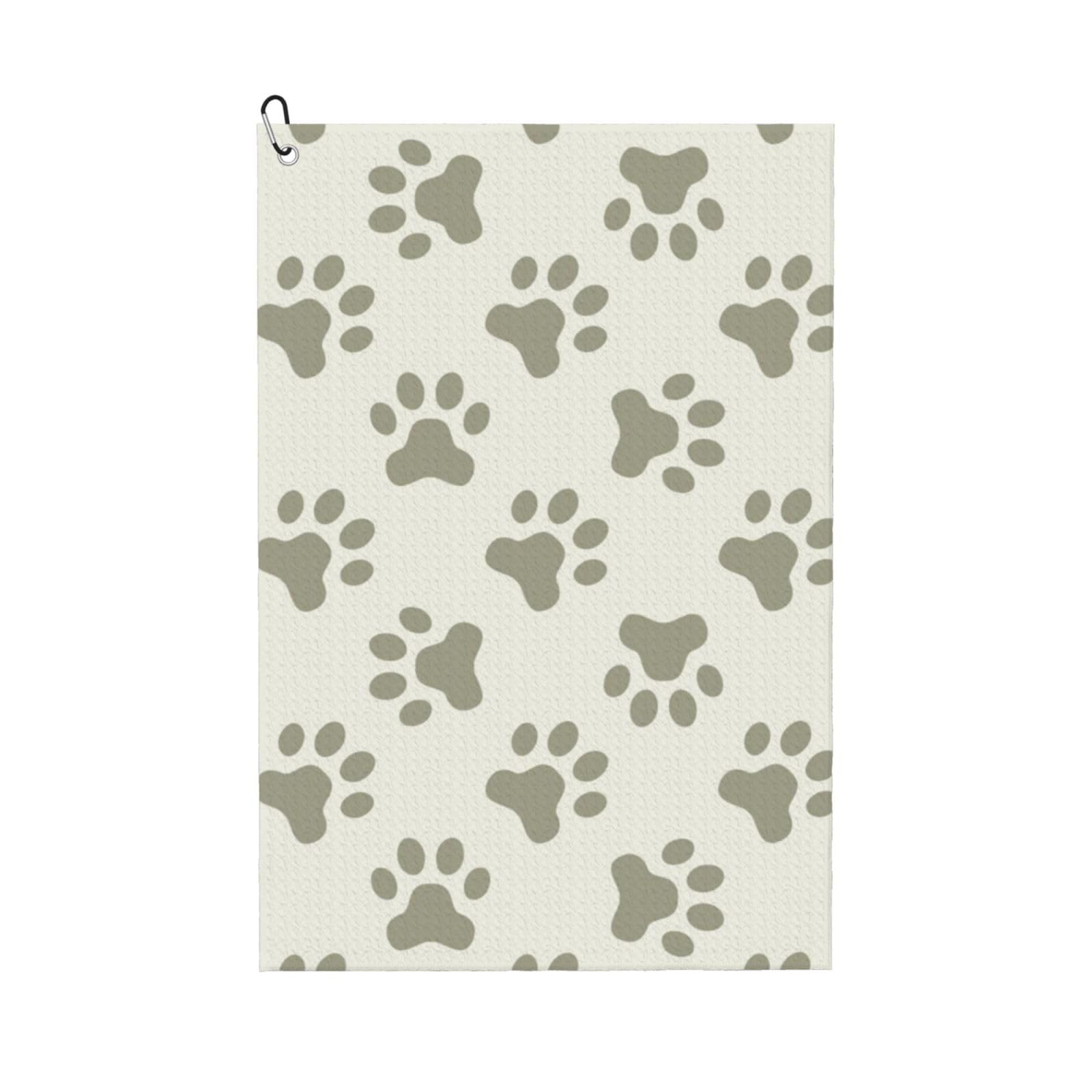 Hnnkloy Dog Paws, 16x24 in Portable Waffle Golf Towels with Carabiner Clip for Golf Bag