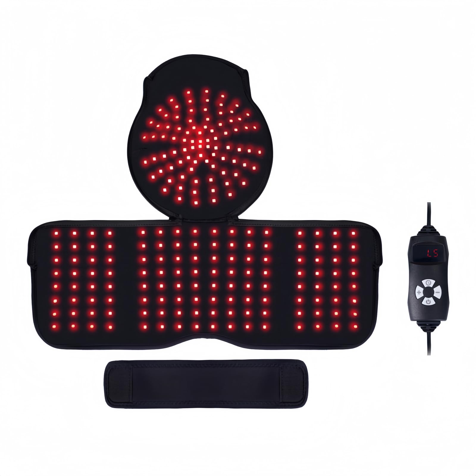 Nakładka na terapię światłem dla wzrostu włosów, czerwone i 850nm diody LED podczerwieni, kontrola jednego dotknięcia, wspiera zdrową pielęgnację głowy, łatwy do noszenia projekt do codziennego użytku
