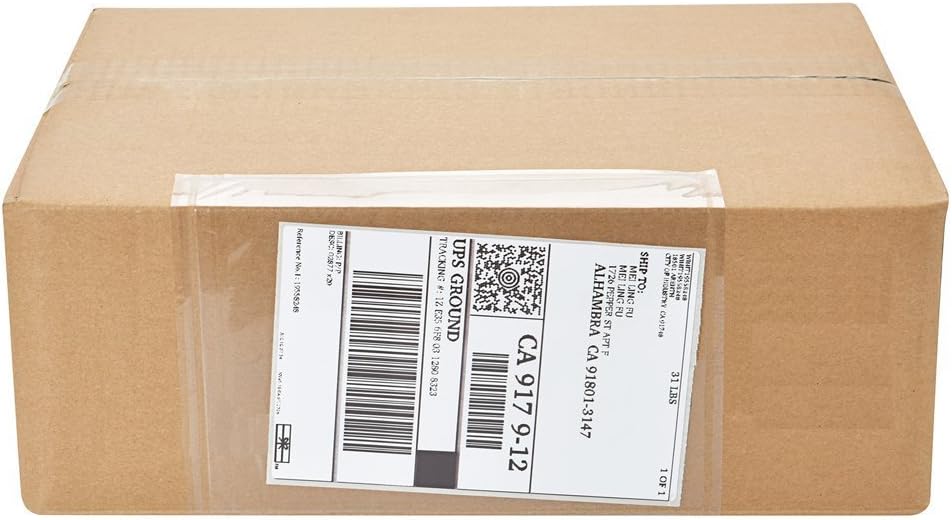 MFLABEL® - Clear Adhesive Top Loading Packing List 7.5" x 5.5" Shipping Label Envelopes Pouches - 200pcs
