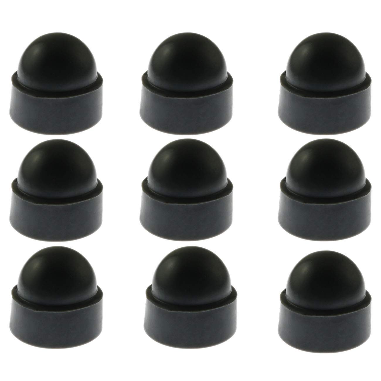 CSNSD M8 Hex Screw Cover 25PCS 13x15mm Black Plastic Hexagonal Bolt Nut