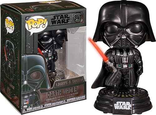 Miniatura 6 de POP Star Wars Darth Vader - Figura de vinilo electrónica con luces y sonido Funko (incluye funda protectora de caja compatible), multicolor, 3.75