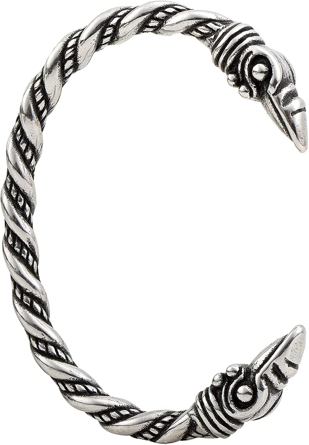 HAQUIL Stainless Steel Viking Twisted Cuff Bracelet, Viking Arm Ring for Men, Viking Jewelry Gift for Men