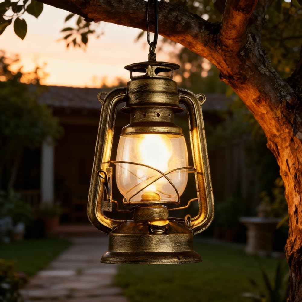 XINYASEE Lampade a sospensione per esterni, lampada vintage impermeabile, lampada a sospensione per giardino, lampada per gazebo, resistente alla pioggia, grado IP44, base a vite E27