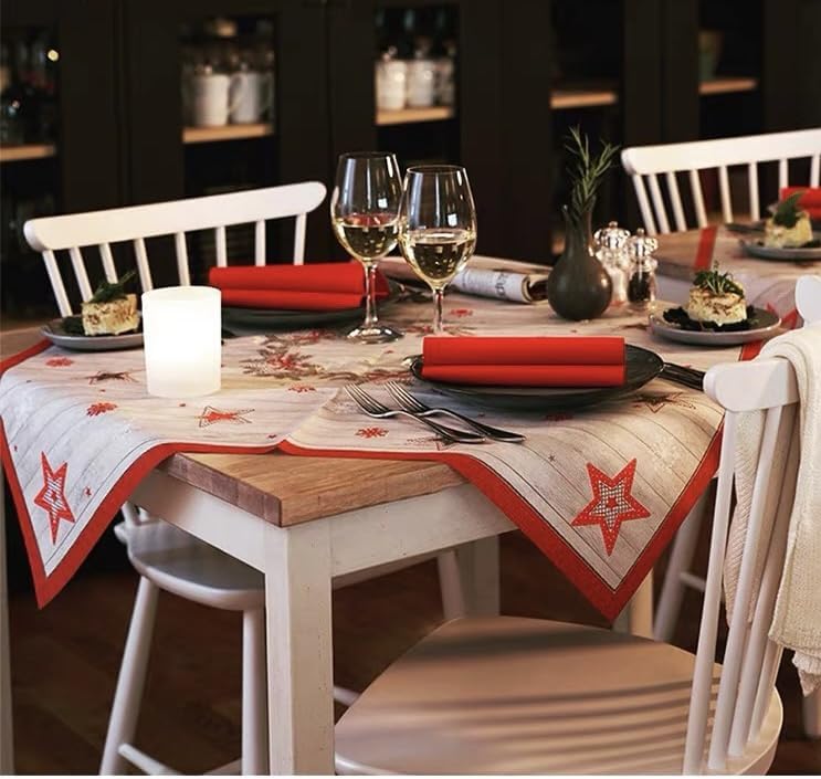 Miniatura 6 de KLEENDOL Paquete de 50 servilletas de papel burdeos con bolsillo integrado para cubiertos desechables de papel de lino servilletas de tacto de lino