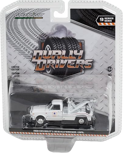 Miniatura 2 de Greenlight 46090-A Dually Drivers Series 9 - 1968 Chevy C-30 Dually Wrecker - Servicio Postal (US PS) Escala 1:64