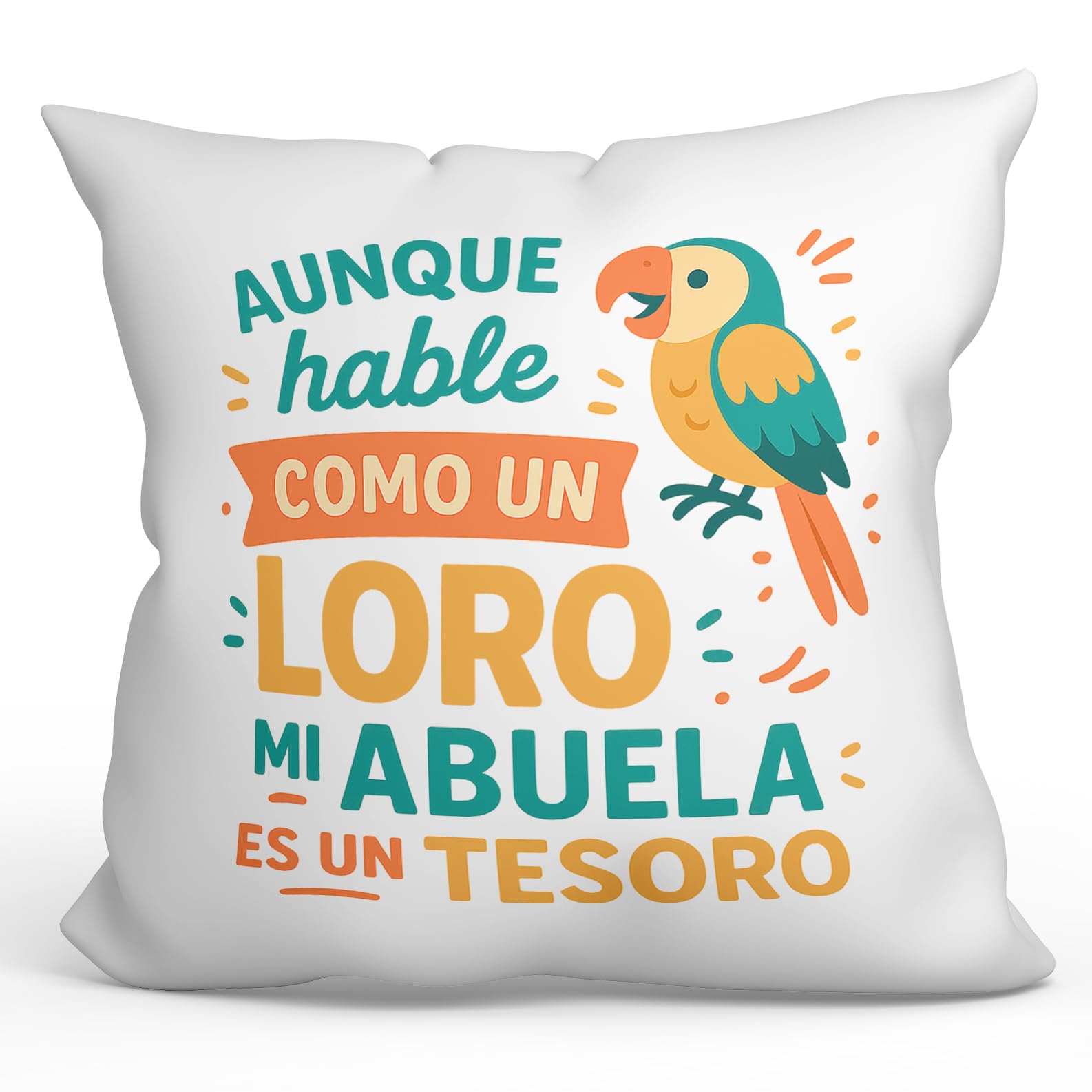 Coussin Mamie Mugffins espagnol : idée cadeau originale pour anniversaire et Noël