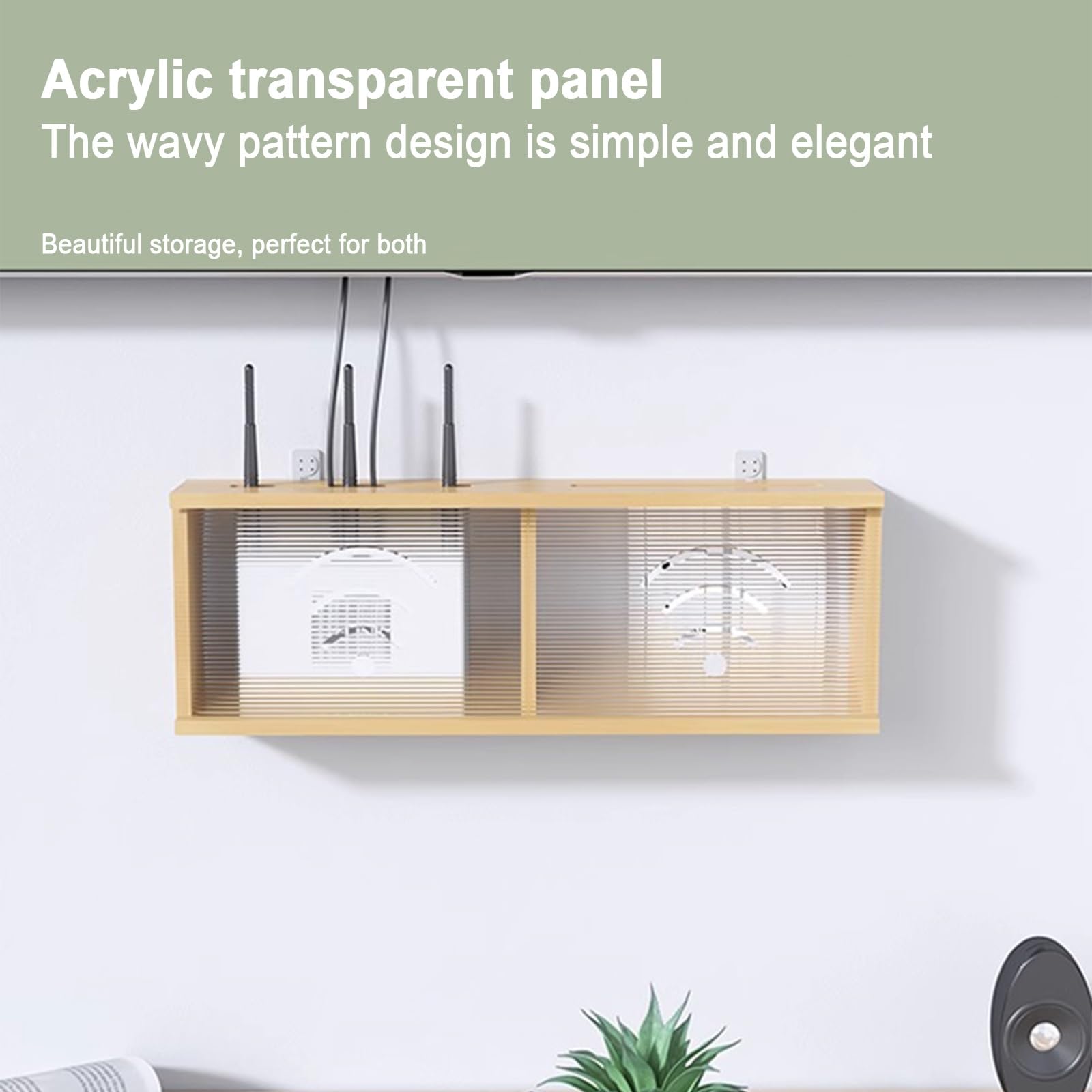 Étagère murale pour routeur – Boîte de rangement pour câble WiFi et solution de rangement pour bureau et maison
