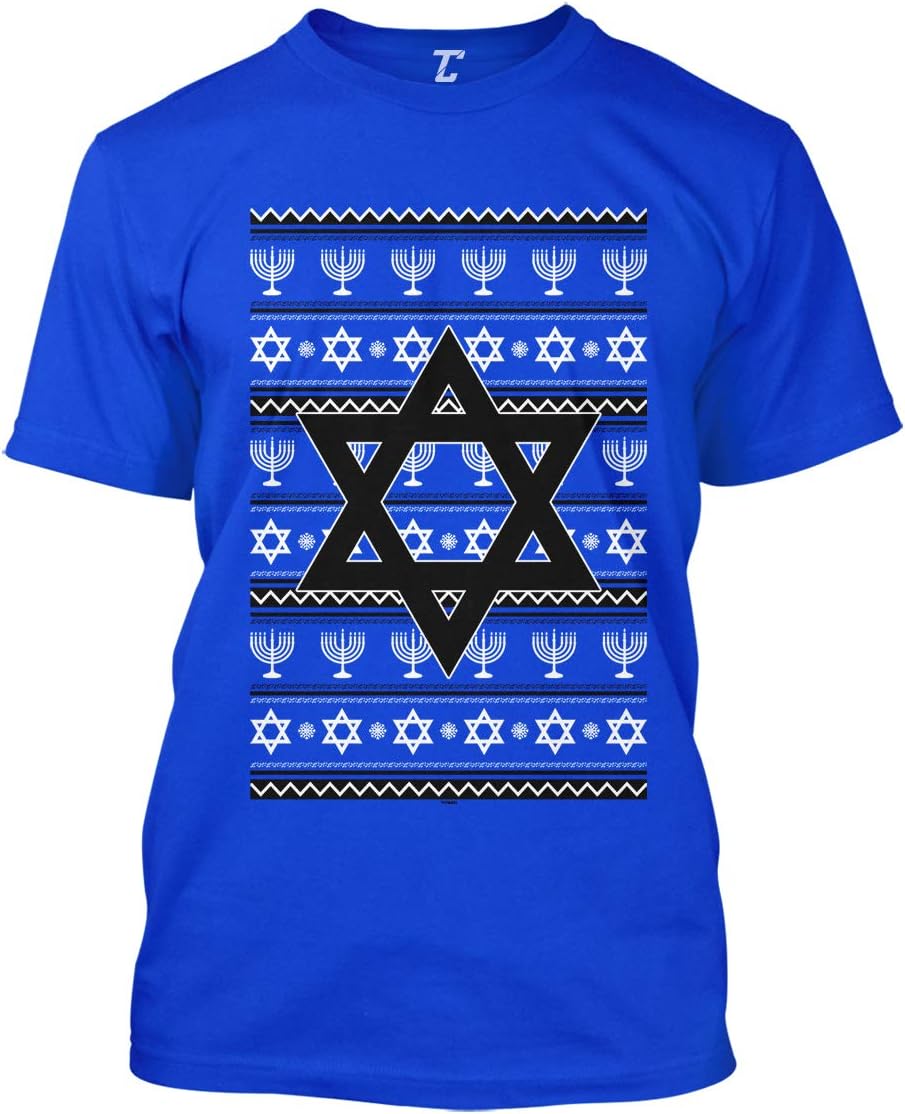 Tcombo Star of David - Jewish Menorah Hanukkah Ugly Men's T-Shirt