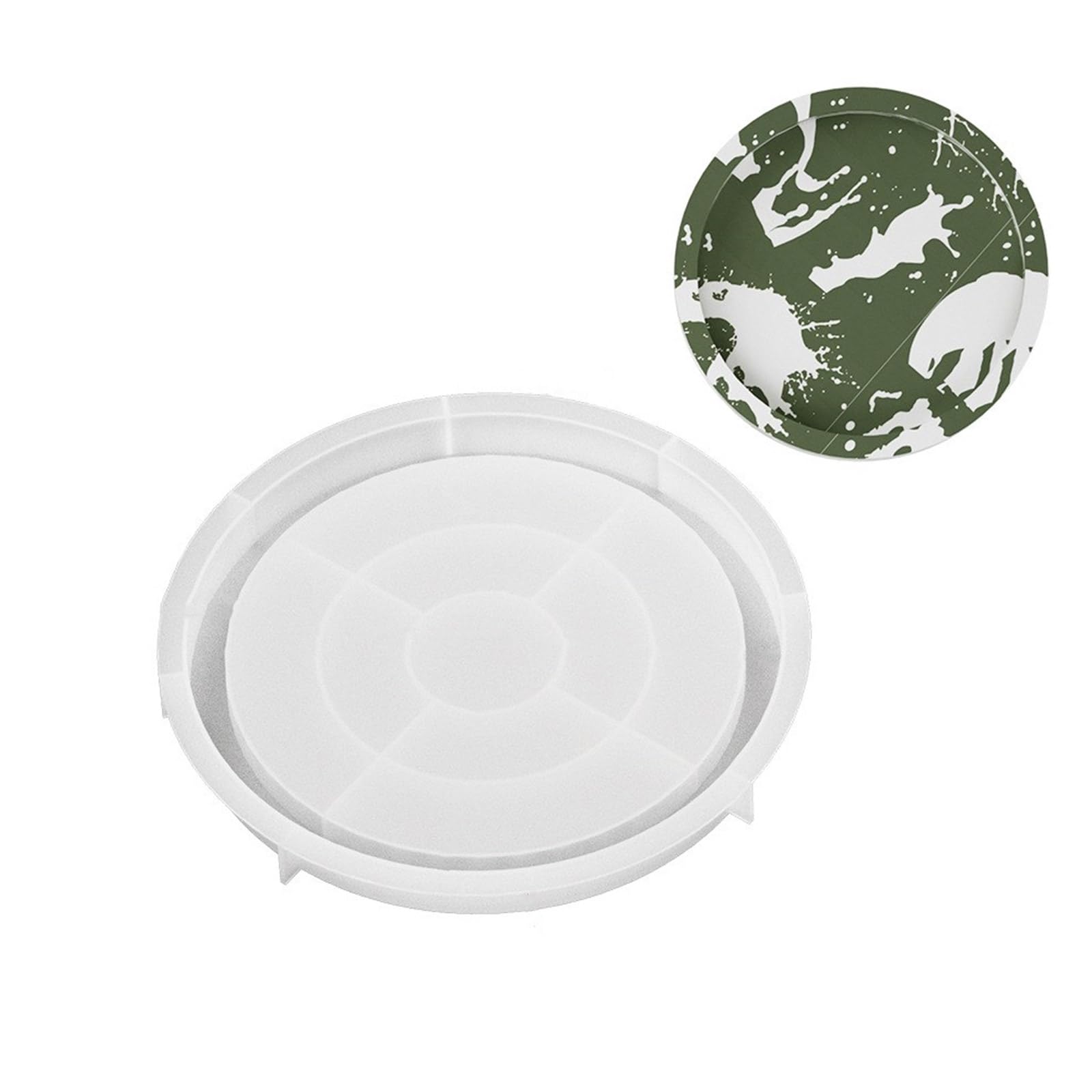 ordinarYone Silicone Plate Silicone Fruit Tray Round Epoxy Resin Casting Suitable for Resin Casting Art