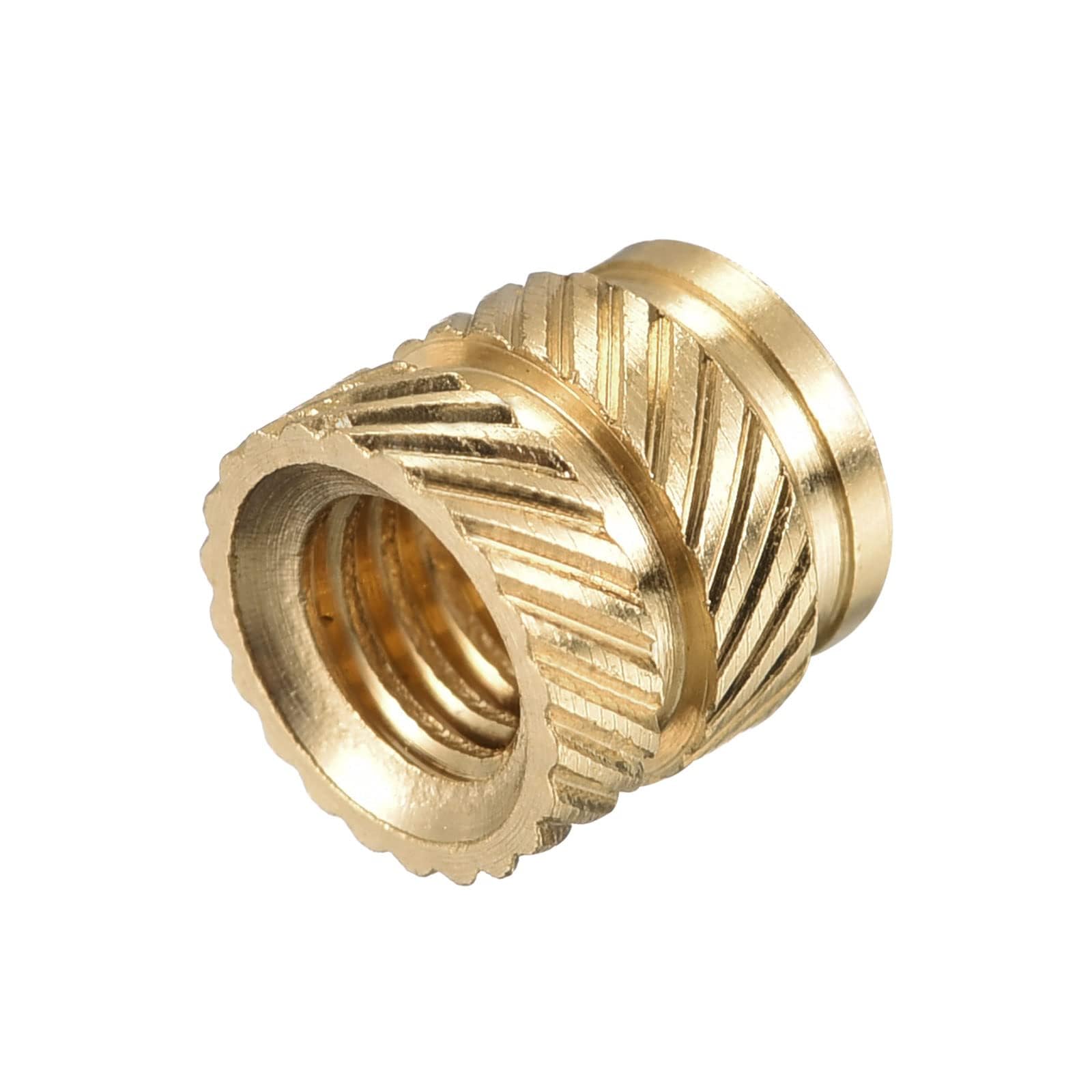 TOP-VIGOR 120Pcs M4 Threaded Knurled Insert Nuts, M4 x 6mm x 6mm OD 3D Printing Brass Nuts - Image 4
