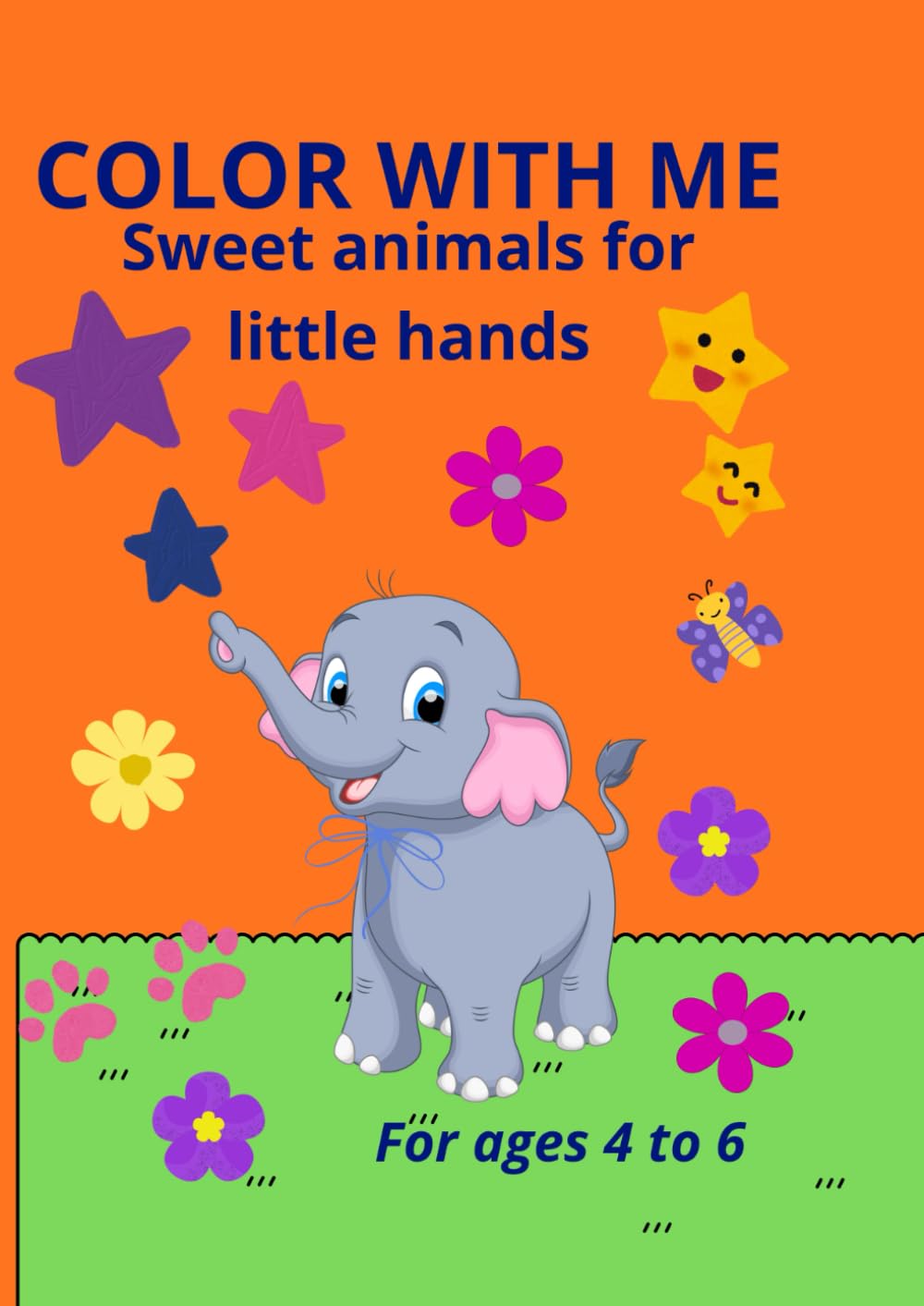 COLOR WITH ME!: A delightful coloring book for curious kids aged 3–6, with big, friendly animals and playful learning.
