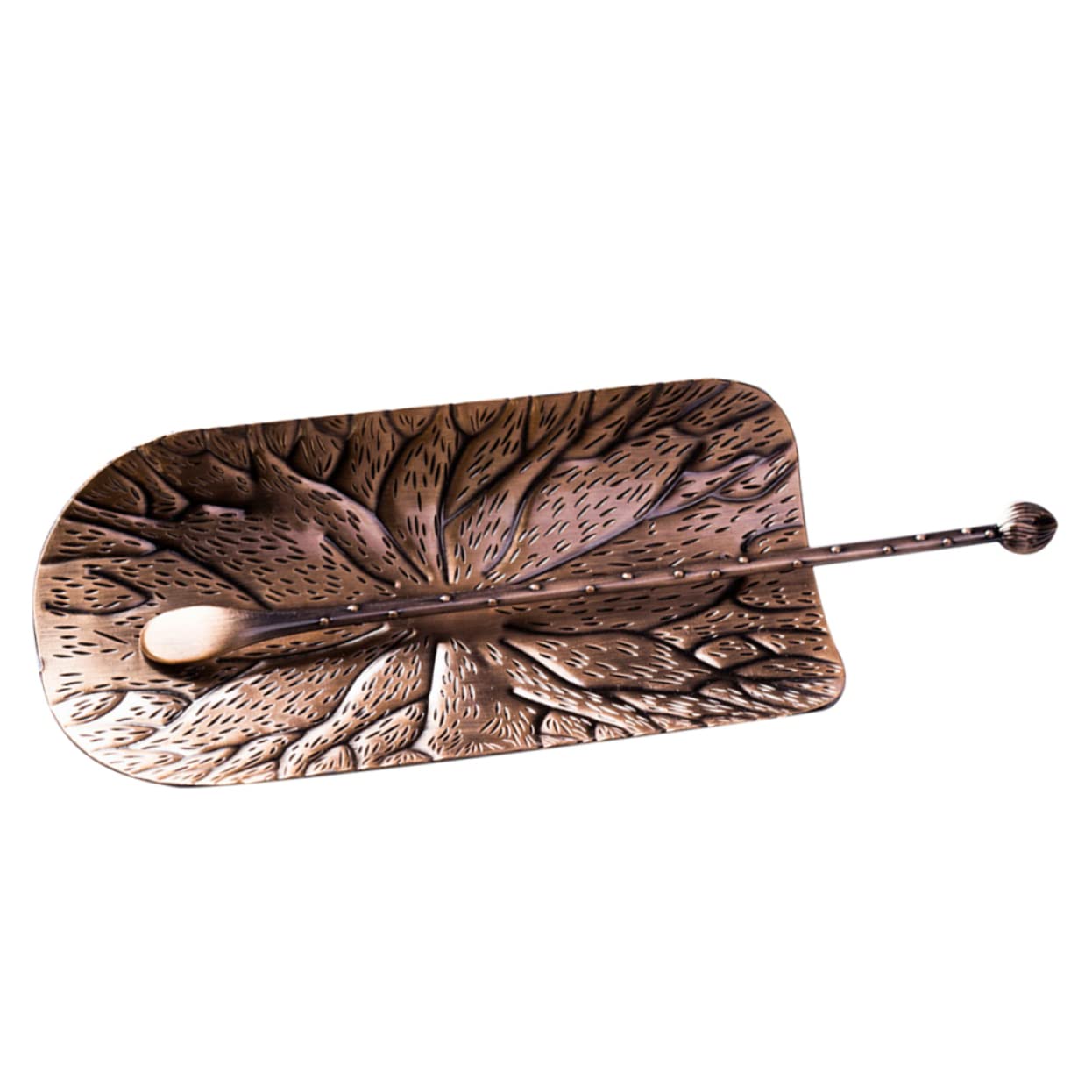 Luxshiny 1set Tea Leaf Scoop Storage Dish Premium Alloy Tea Accessories Sugar Spices Lightweight Portable Smooth Edges