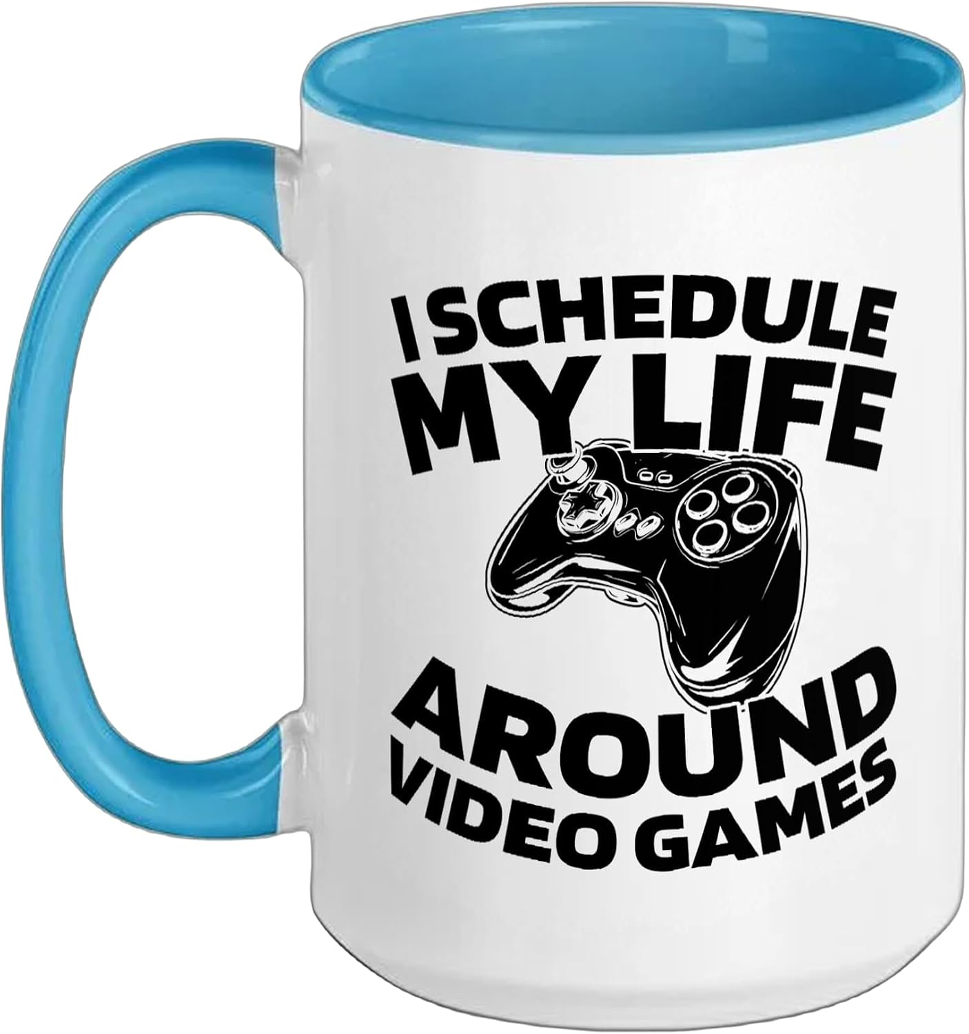 Gaming Gamer - Video Games Ceramic Mug, Blue/White, 15oz