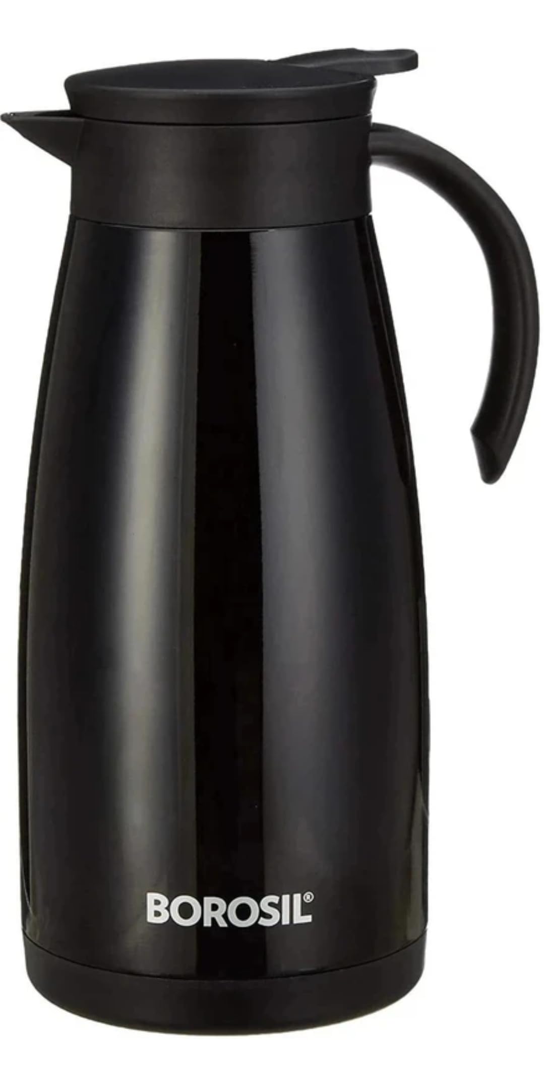 Borosil Stainless Steel Teapot Flask, Black Insulators