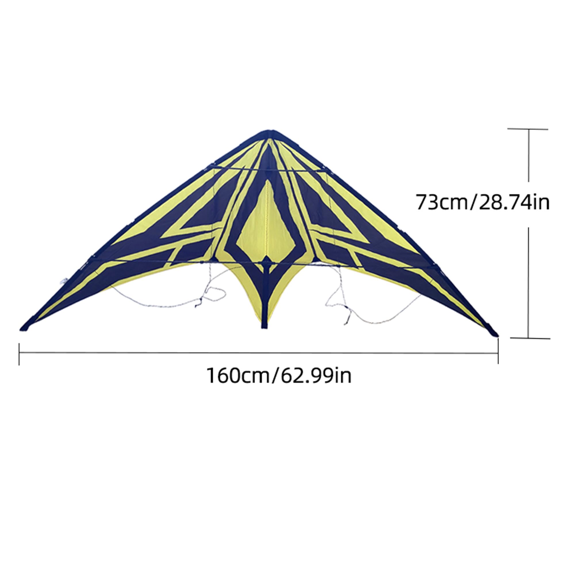 Cerf-volant acrobatique professionnel, cerf-volant de sport double ligne, motif géométrique noir et jaune, 160 x 73 cm, jouet de jeu en plein air pour la plage