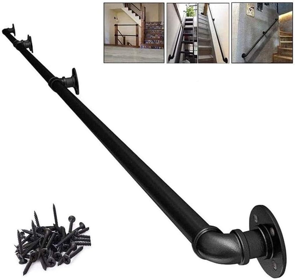 MSHAHO Staircase Handrail Guardrail Banister,Modern Craft Iron Retro Craft Structure Stair Steps Armrest,Suitable for Indoor and Outdoor Corridors, Villas, Attics, Anti-Slip Stair Steps Handrails for - - 