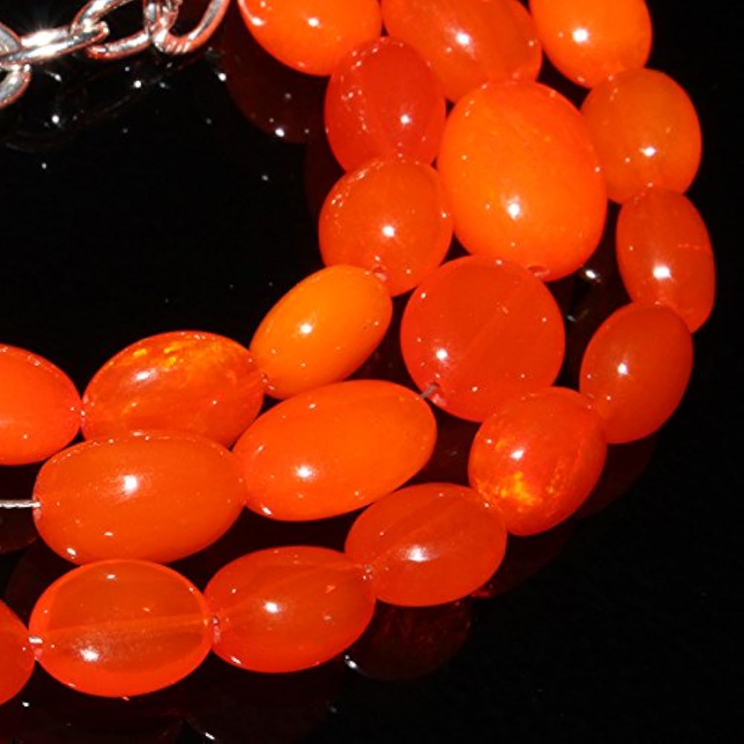 Collier en opale de feu d'Éthiopie LKBEADS le cadeau d'anniversaire idéal