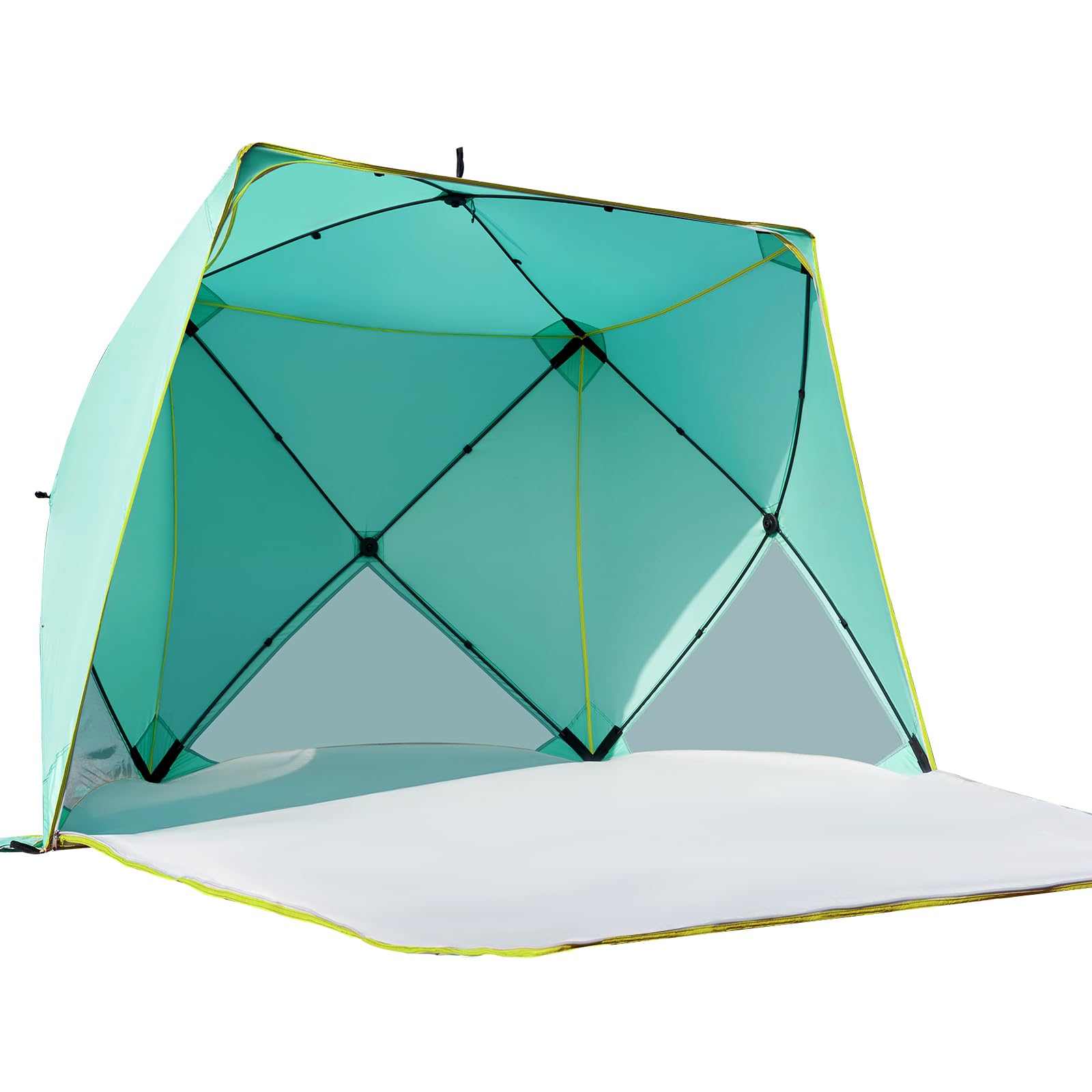 Old Bahama Bay Pop Up Beach Tent, Portable Shade Sun Shelter UPF50+ UV Protection for 4 Person Extendable Floor for Fishing Hiking Camping, Waterproof