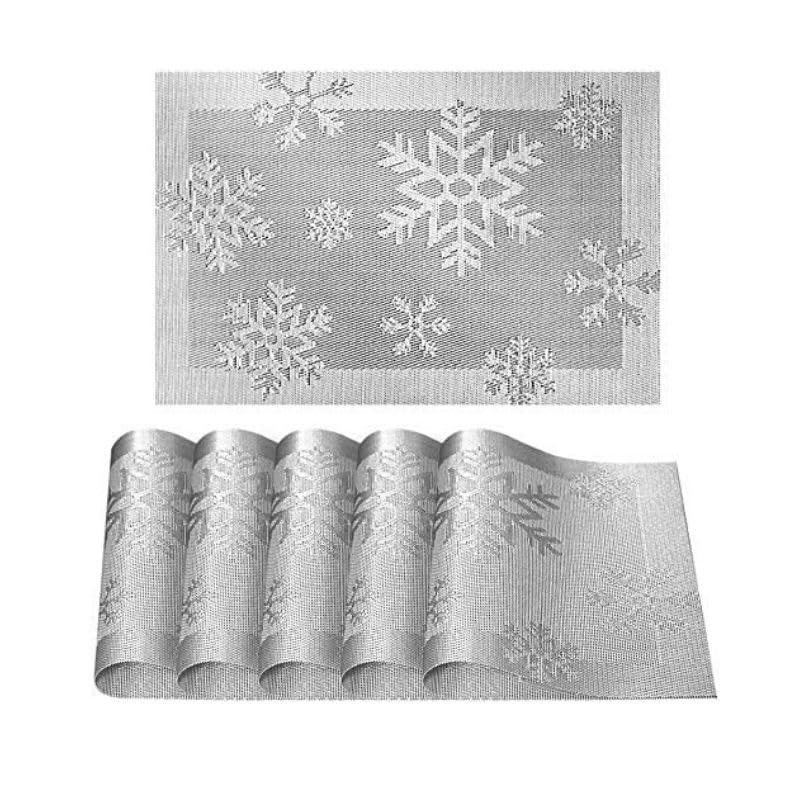 6er Platzdeckchen weihnachtlich platzsets Eageroo Tischmatten aus PVC...