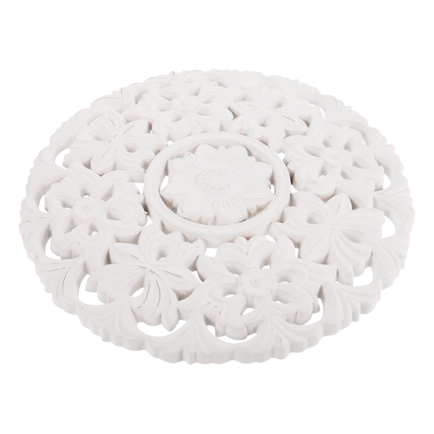 FUTUREORYY Decorazioni Per La Casa in Legno Intagliato Vintage Accessori Da Parete Delicati in Mdf Motivi Floreali Accessori Da Parete Eleganti Per Soggiorno