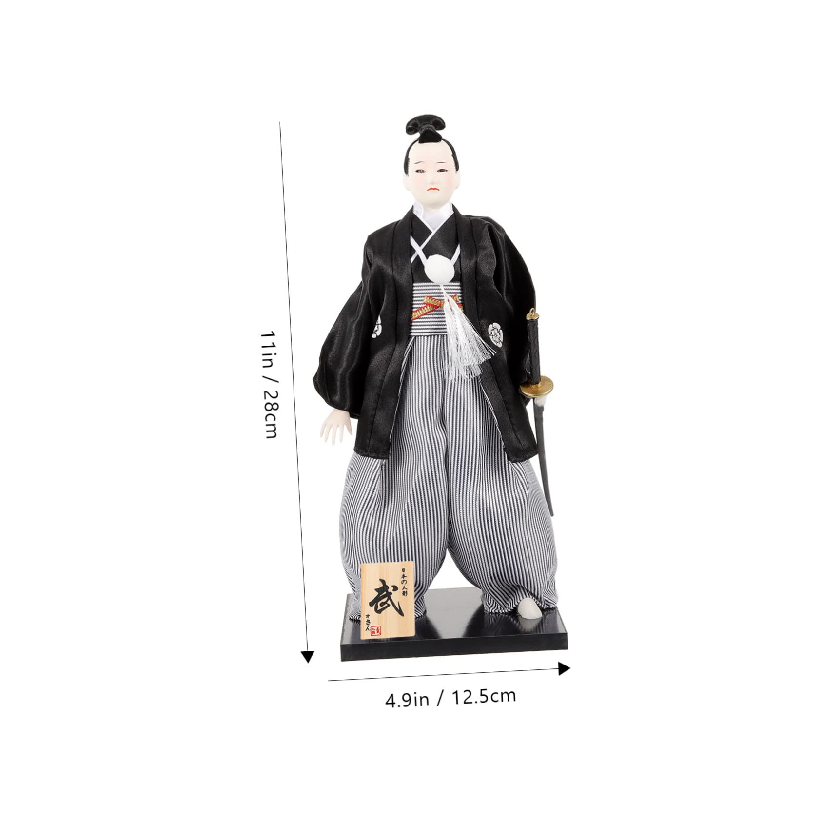 BESPORTBLE Statuetta Samurai Giapponese Stoffa con Kimono Decorazione da Tavolo per Casa e Ufficio per Appassionati Giapponese e Arredamento Desktop
