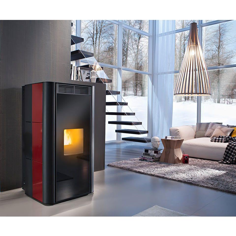 Termostufa a pellet Red Lotus 24 kw bordoux