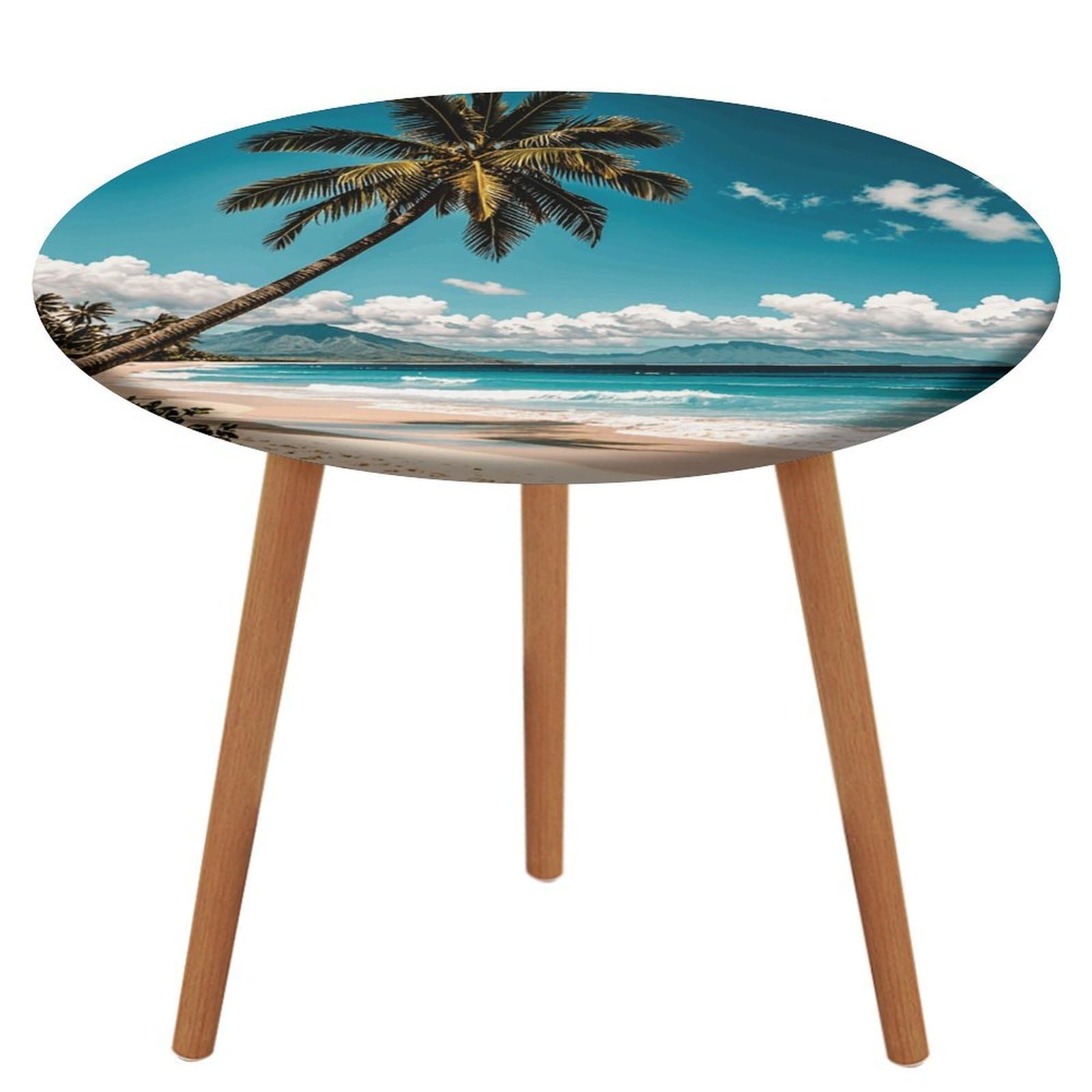 Nappe ronde en spandex anti-tache pour table de jardin