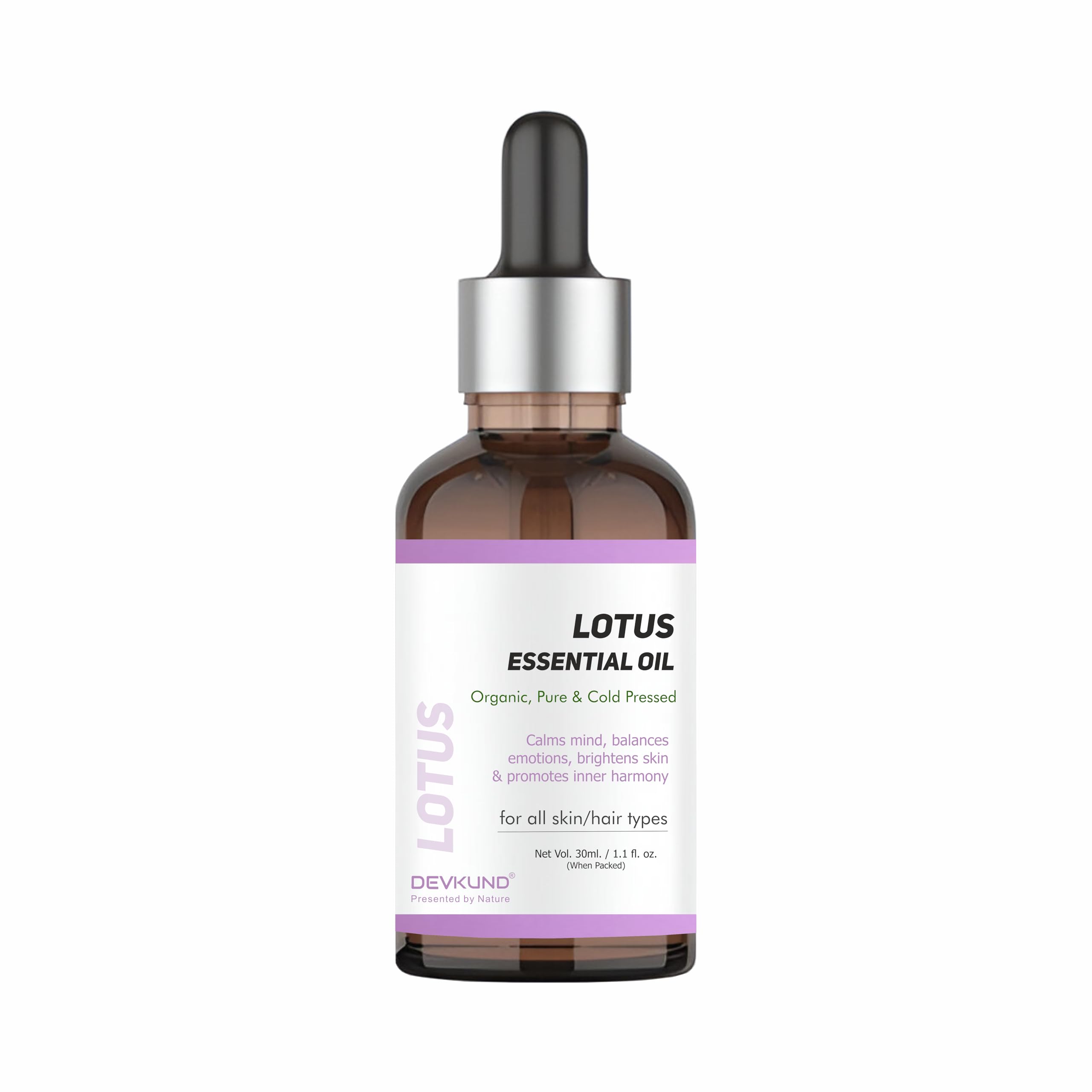 Devkund Presented by Nature Lotus Essential Oil 30ml – 100% Pure & Natural Aromatherapy Oil for Skin, Hair, Relaxation, Stress Relief & Glowing Skin-image-20