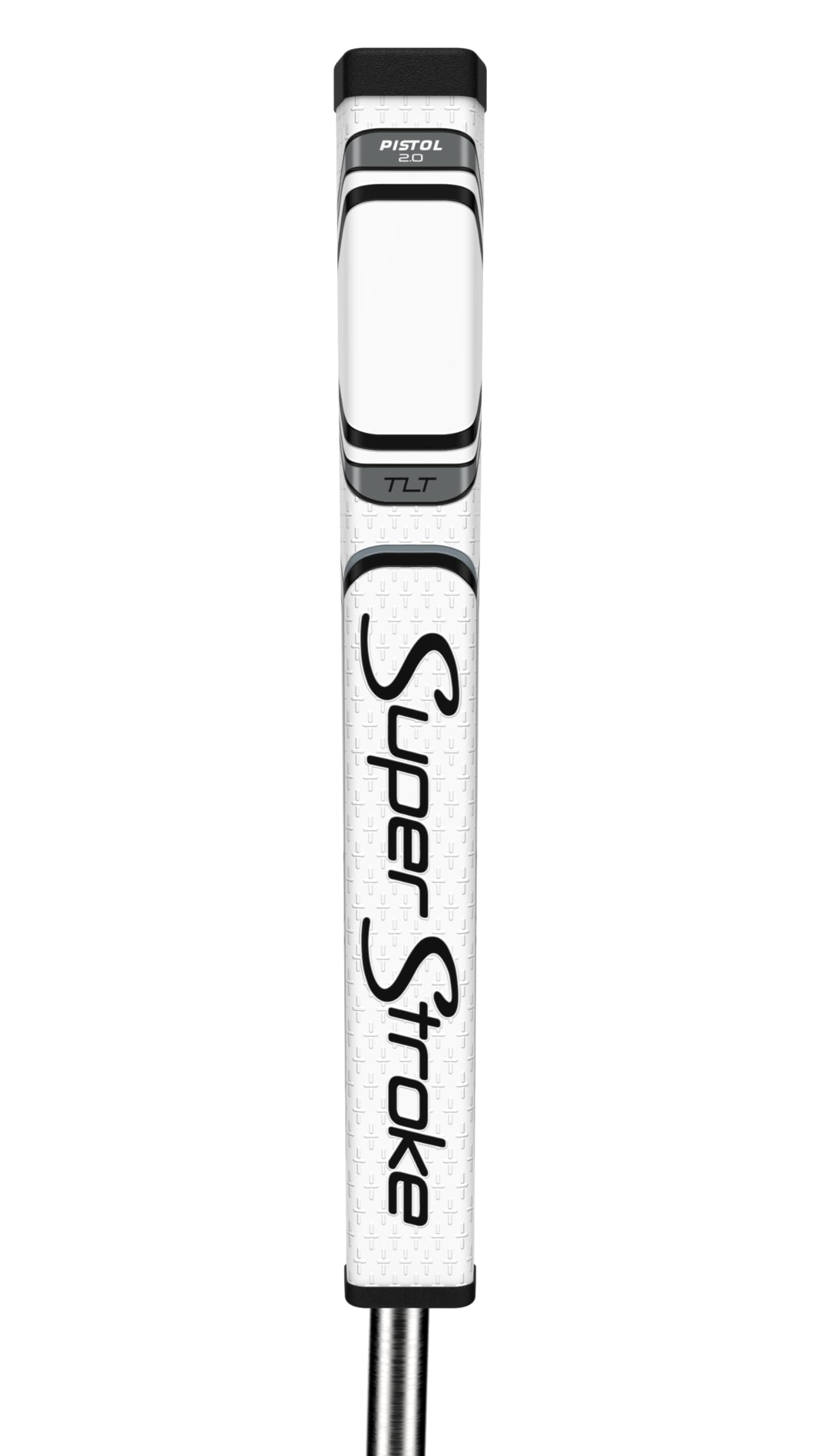 SuperStroke Zenergy TLT Off-Axis Pistol 2.0 Left Hand Putter Grip, Zero-Torque, Lie-Angle-Balanced to help maintain Stability, Control Face Rotation, and Repeat a Smooth, Pendulum-Style stroke, Silver