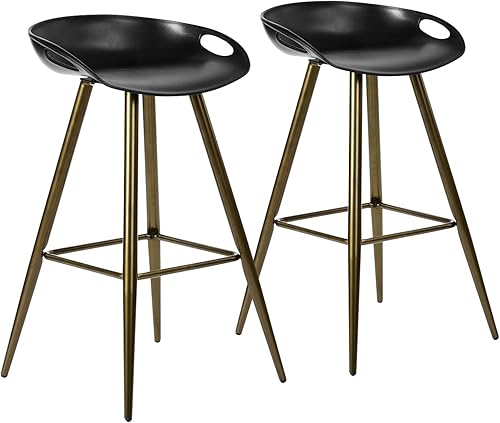 FurnitureR Juego de 2 sillas de comedor modernas, sillas de recepción, taburete de bar y mostrador, taburetes de bar, sillas de bar para cocina,