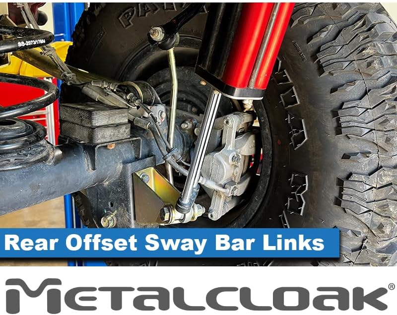 JL Wrangler (2018+) Rear Offset Sway Bar Links, 12", Extended Length, No Modifications Required, OE Quality Fit and Finish, Gold Zinc Chromate Finish, Easy Installation, Made in USA